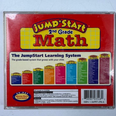 JumpStart 2nd Grade Math PC Mac CD-ROM Educational Learning Video Game
