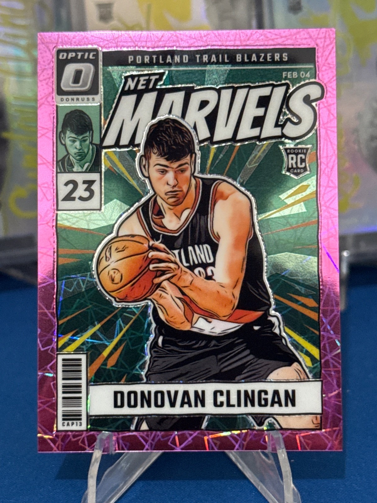2024-25 Panini Donruss Optic-Net Marvels Donovan Clingan #11 Pink Velocity /79