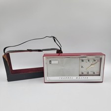 Channel Master 6515B Super Fringe AM Radio Red Works! 8 Transistor Super Het