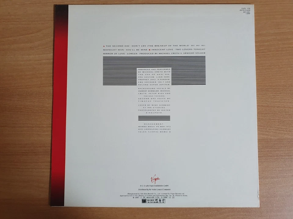 Sandra – Mirrors 1987 Korea Vinyl LP Insert Rare Synth pop Foto 3 de 4