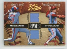 Steve Carlton/Andre Dawson 2004 Donruss Leather &amp; Lumber Rivals /250 Jersey