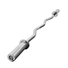 Signature Fitness Olympic Curl Bar, 4FT Alloy Steel Barbell with 2IN Sleeves