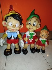Pupazzi Gomma Ledra LEDRAPLASTIC Pinocchio Disney No Rubbertoys Delacoste Pouet