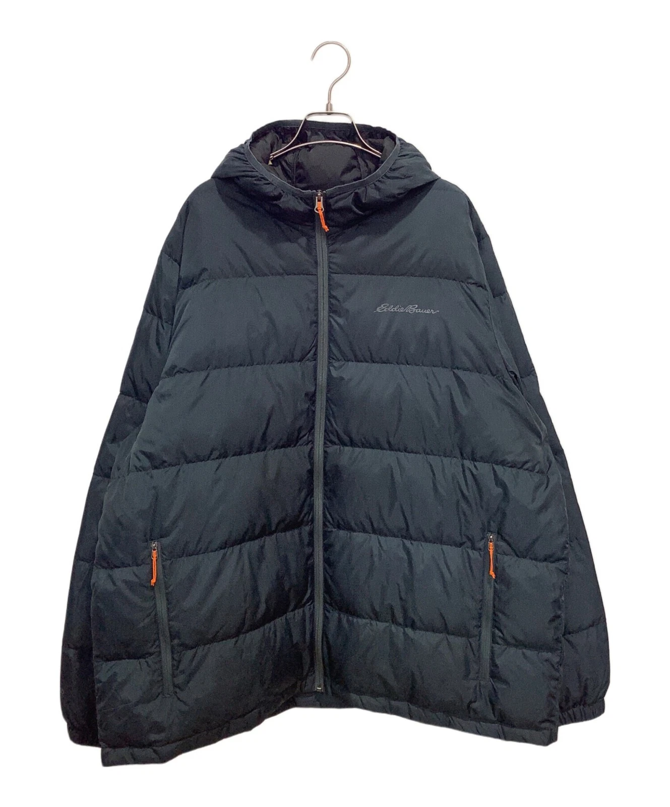 Eddie Bauer Wide Channel Hooded Down Jacket Men's Size XXL Navy image 1