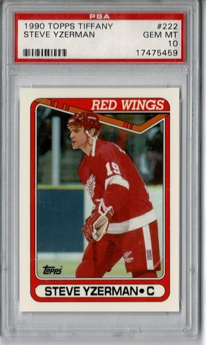 Steve Yzerman #222 1990 Topps Tiffany card