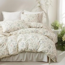 Vintage Garden Floral Duvet Cover Queen 90" x 90" A Boho Garden Floral 02