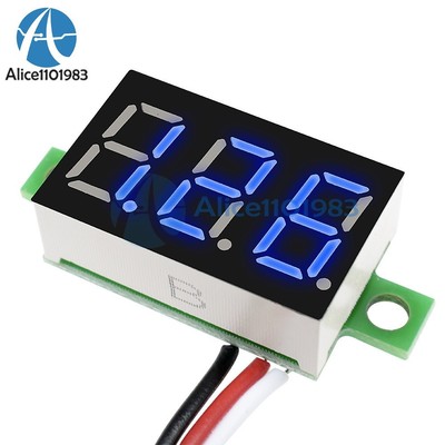 DC 0-30V 3 Wires 0.36 inch LED Panel Voltage Meter 3-Digital Display Voltmeter *