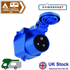 230V 3 Pin Mains Inlet Socket Caravan Motorhome Catering Trailer VW Camper PO112
