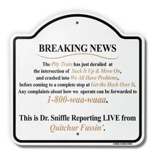 Breaking News 18" X 18" Heavy-Gauge Aluminum Architectural Sign