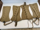 4 Vintage 1942 WW2 WWII Military Canvas Boot Gaiters Covers Gregory & Read Co