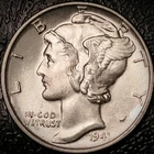 1941 Mercury Dime - BU - 90% Silver Winged Liberty 10C
