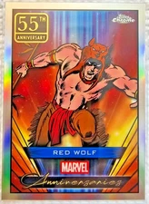 2025 Topps Chrome Marvel 55th Anniversaries Red Wolf REFRACTOR #MA-6 **NM**
