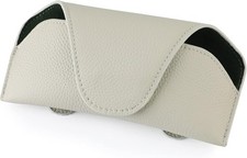 Sunglass Holder for Car Visor Clip, Leather Glasses Holder, Visor 02-grey