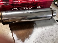 4 Inlet Outlet 24 Body Diesel Muffler Stainless Steel Straight Through Silver 4 Inlet Outlet 24 Body Diesel Muffler Stainless Steel Straight Through Silver