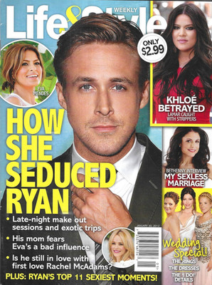 Life And Style Magazine Ryan Gosling Khloe Kardashian Wedding Special 2012