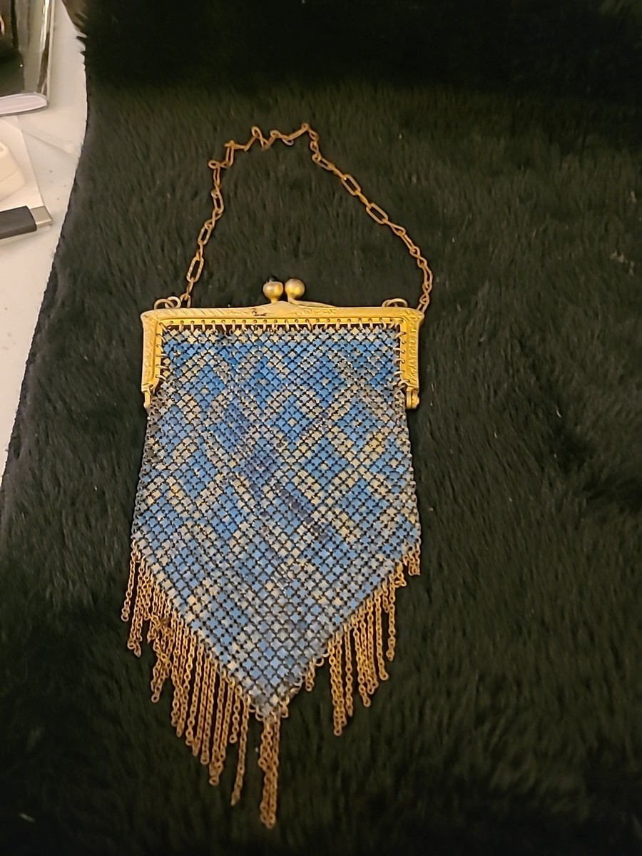 Vintage Mesh Flapper Purse Art Dco Mandalian Mfg Co. View 2