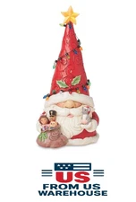 ✅ Jim Shore Heartwood Creek Gnome 9.25” Figurine 6015474 Lights on Hat NIB ✅