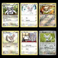 6x Cinccino Lot 89 Black White Pokemon Cards Collection Set Deck Building TCG