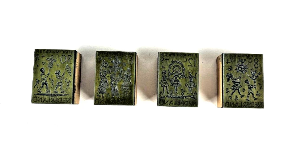 Lote de 4 estampillas postales vintage de los Países Bajos de los años 60 Foto 2 de 4