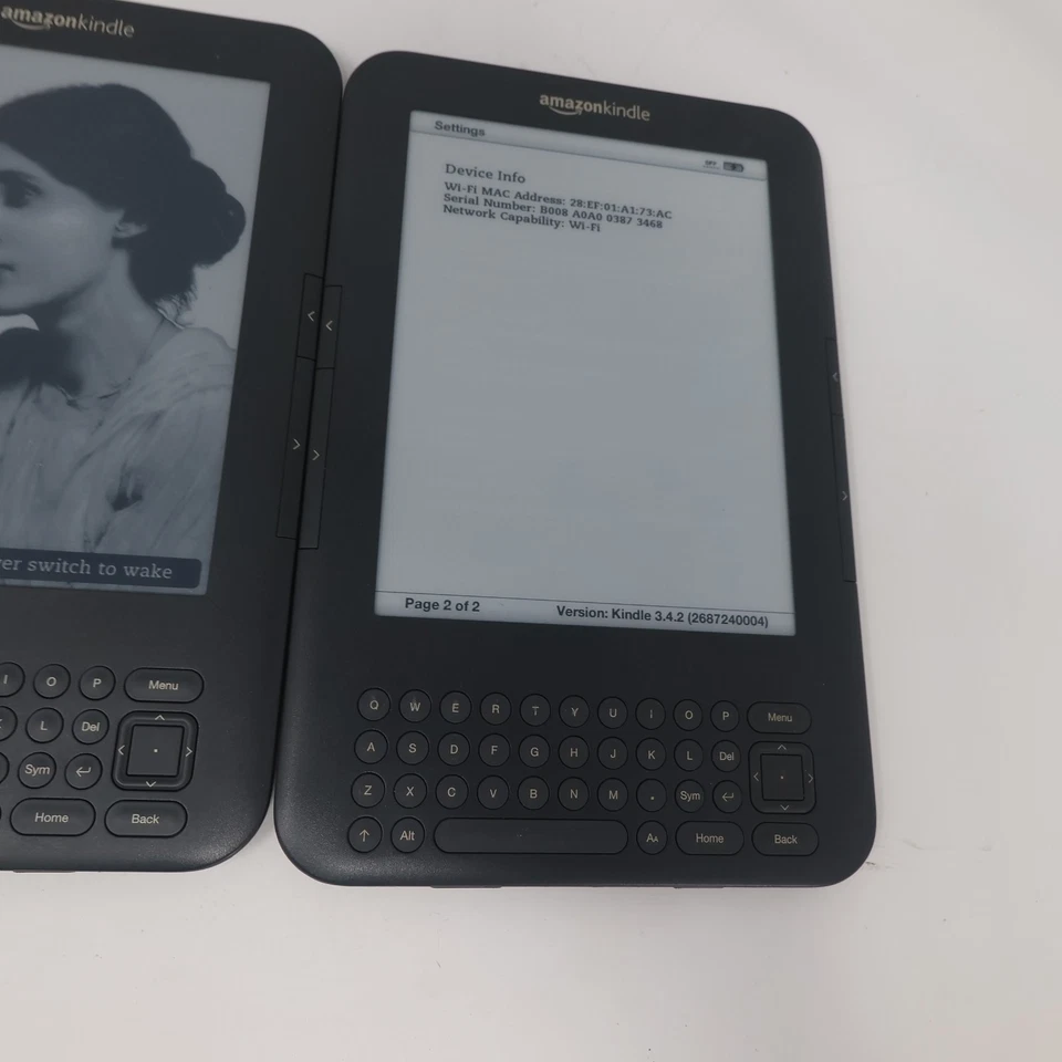 Amazon Kindle Ereader Joblot X3 Kindle 3 Kindle 2 Various Faults Untested - Image 4 of 4