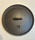 Vintage Lodge No. 12 Cast Iron Dutch Oven LID only Camping Cookware