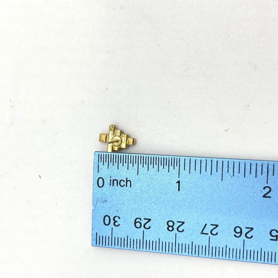 Pendientes Árbol de Navidad Verde Rojo Blanco Estrás Tono Dorado Tachuelas Foto 3 de 3