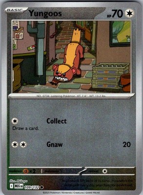 Yungoos Reverse Holo Common ME01: Mega Evolution 109/132 NM