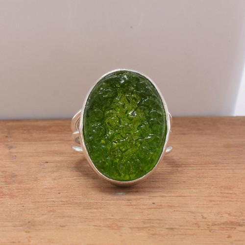 Bracelet Manchette Argent Sterling 925 – Onyx Vert – Fait Main – Inde