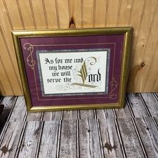 Home Interior & Gifts Picture As For Me And My House We Will Serve The Lord