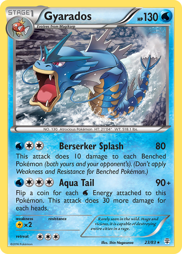 Gyarados 23/83 Rare Generations Pokemon Near Mint