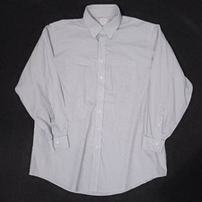 Brooks Brothers Button Down Shirt Mens 18-6/7 Blue Check Long Sleeve Non Iron