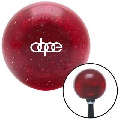 White Dope Red Metal Flake Shift Knob w/ M16x1.5 Insert Shifter Auto Manual