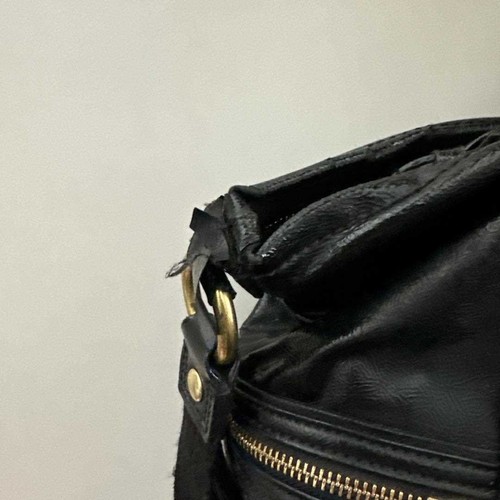 COACH Handbag Tote Shoulder Bag Logo Heart Leather Black Women's USED FROM JAPAN - Picture 6 of 10
