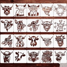 Junkin 20 Pcs Stencil for 13 x 13 cm / 5.12 x inches, milky white