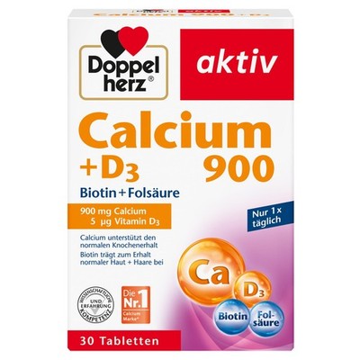 Calcium 900 D3 Biotin Calcium leistet einen Beitrag zum normalen Knochenerhalt