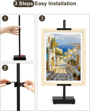 Adjustable Tabletop Easel Stand, Picture Easels for Display up to 17" H, Blac...
