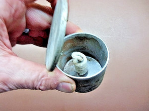 Vintage GITS BROS. MFG 7/16" NPT Flip-Top Oil Cup Oiler w/New Coiled Wick