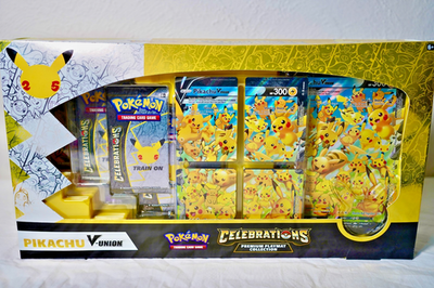 Sealed 2021 Pokémon Celebrations Pikachu V‑Union Premium Playmat