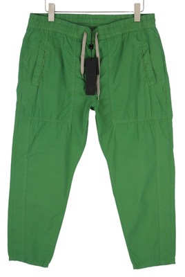 Antony Morato Men's Trousers W36 Green Drawstring Elastic Band Regular Fit Logo