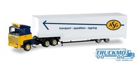Herpa Asg Lkw Modell Scania 141 Jumbokoffer-Sattelzug 307321