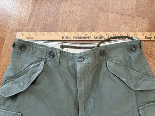 Vintage 1968 M-65 Military US Army Vietnam War Men’s Field Trousers Green