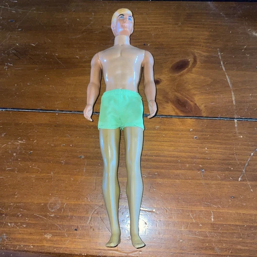 Malibu Ken Doll Vintage 1968 Mattel Bendable Leg Blonde Tanned
