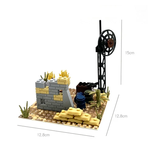 MOC Military WWII Modern Street Army Battle View Baseplate Weapon Bricks Set DIY - Picture 34 of 44