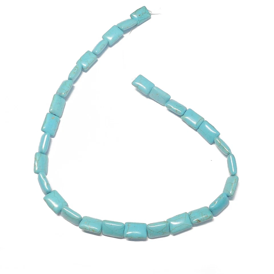 Howlith Perlen Rechteck 14 mm Farbe Türkis 29 Halbedelsteine nenad-design E137 - Bild 3 von 4