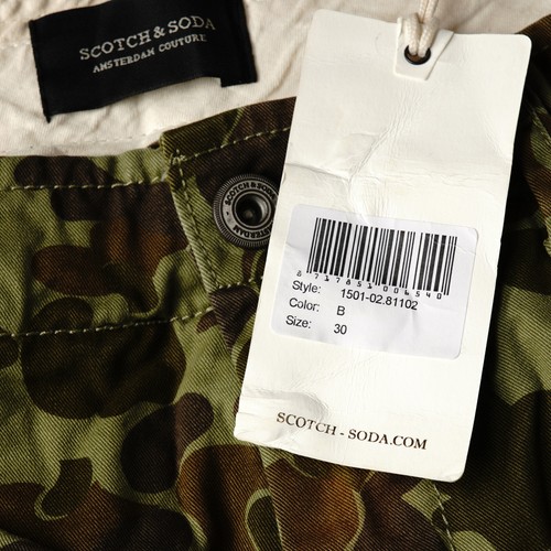 Scotch & Soda Men's Shorts Size W30 With Pockets Camouflage Print 1501-02.81102 - Picture 6 of 8
