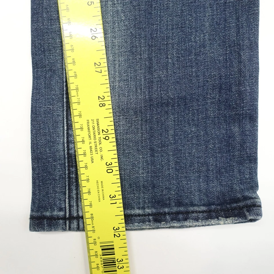 Pantalones de mezclilla Bebock para mujer talla 2 azul pierna recta 5 bolsillos algodón elástico Foto 2 de 4