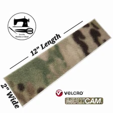 2” Wide x 12” (Inch) Velcro® Brand Mil-Spec Sew-On Camouflage LOOP SIDE- Strip