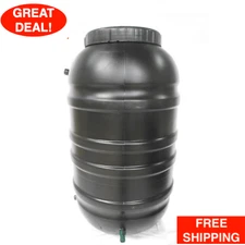Rain Barrel 55 Gallon Water Storage Heavy Duty Screening BPA Free Durable Black