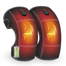 Snailax 3 in 1 Cordless Knee Elbow Shoulder Massager with Heat for Pain Relief