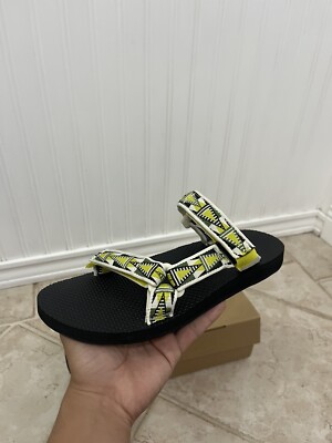 Brand New Teva Mosiac Atomic Lime Sandals Size 8 Women s In Box